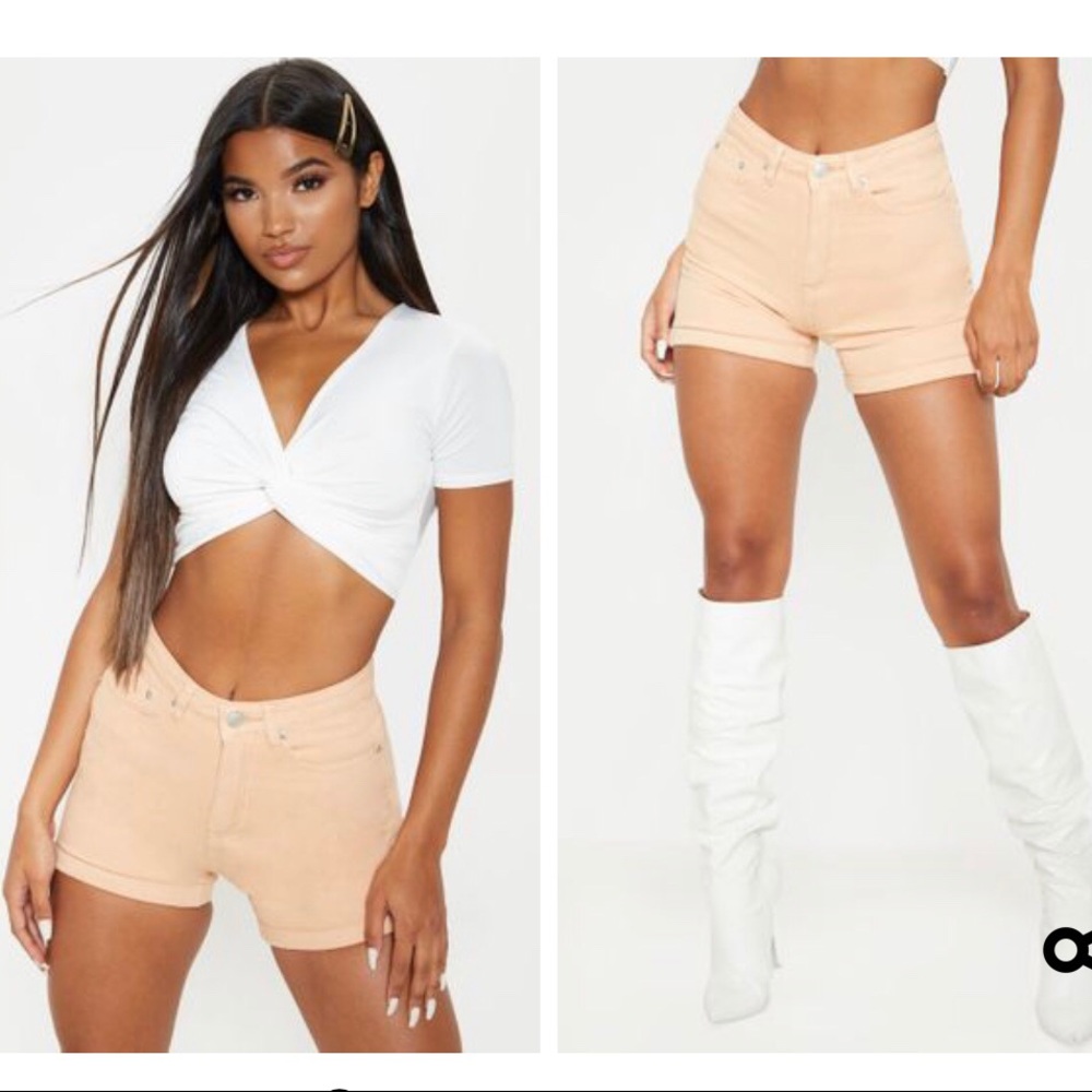 NWT Dark Peach Mom Shorts